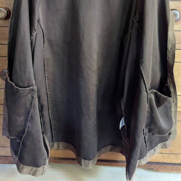 Vintage Cotton Ginny Suede-Like Jacket c 1990s – Plus Size Small - Picture 4 of 12